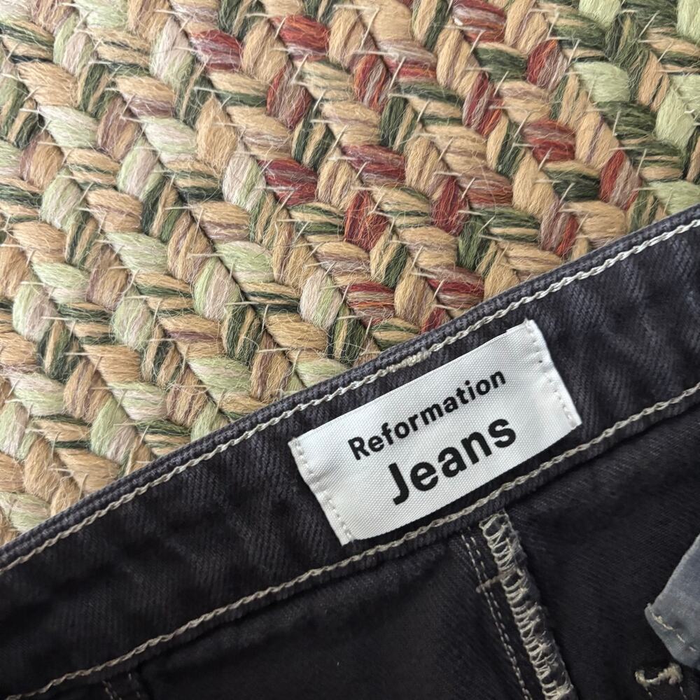 Reformation Lexi High Rise Wide Leg Jeans Size‎ 23 Washed Black - Picture 10 of 14